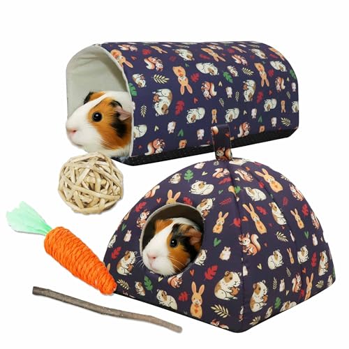 Carbonell and Son Meerschweinchenversteck – Meerschweinchentunnel, Hasen- und Kaninchenbett, Kaninchenzubehör, Hamster- und Chinchilla-Spielzeug, Kleintierversteck Frettchenbett, Hamster-Kauspielzeug, von Carbonell and Son