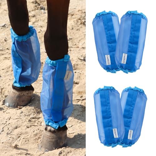 CareMaster Pferde-Leggings in Universalgröße, feines Netzgewebe, reduziert das Stompen, atmungsaktiv, 4 Stück, Blau CareMaster Pferde-Leggings in Universalgröße, feines Netzgewebe, reduziert das Stompen, atmungsaktiv, 4 Stück, Blau von CareMaster