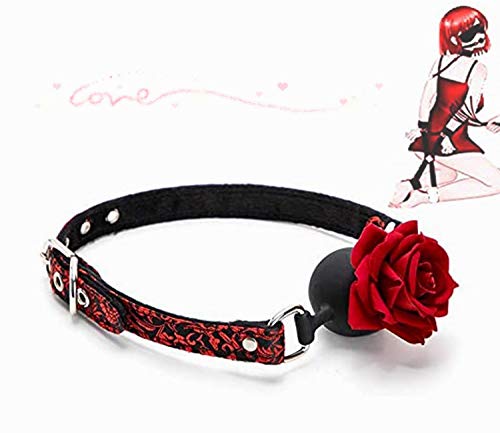CareUToo Halskette aus Silikon, Rosenblüte, romantisch, Rot, für Ihren Liebling von CareUToo