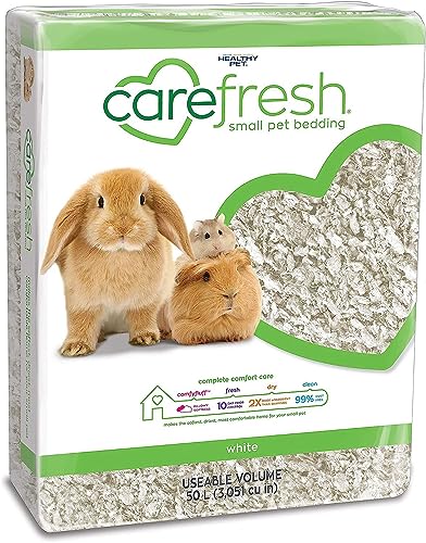 Carefresh 99% staubfreies weißes Naturpapier für kleine Haustiere, mit Geruchskontrolle, 50 l von Carefresh