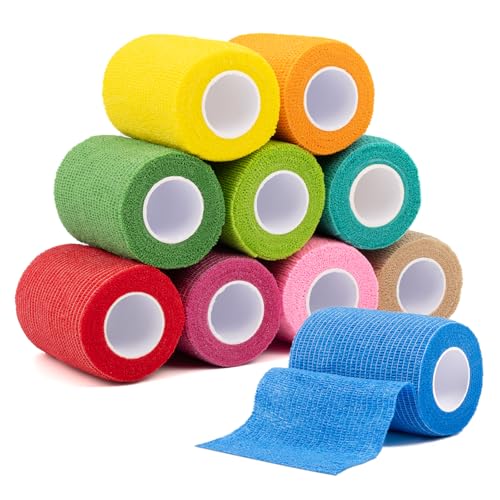 Carehabi 10 Rollen Selbstklebender Verband, 7.5cm x 4.5m Haustier Bandages, Selbsthaftende Elastische Haftbandage für Handgelenk, Knöchel, Finger, Knie Carehabi 10 Rollen Selbstklebender Verband, 7.5cm x 4.5m Haustier Bandages, Selbsthaftende Elastische Haftbandage für Handgelenk, Knöchel, Finger, Knie von Carehabi