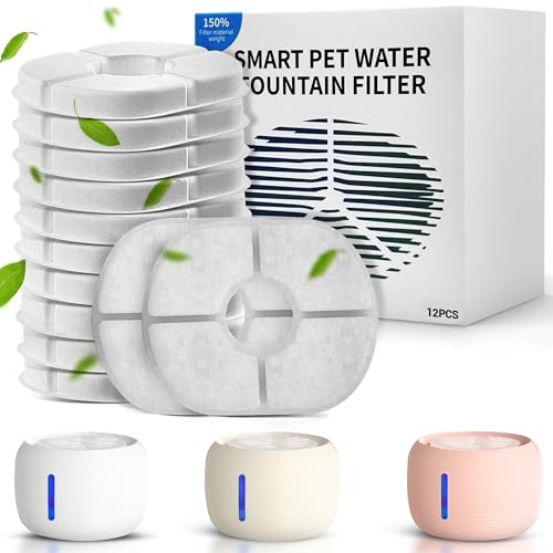 CarePet© Katzenbrunnen Filter - Original Aktivkohlefilter - CarePet Automatischer Filter Katzenbrunnen Trinkbrunnen - Katzen Zubehör - 6-Monats-Vorrat (Packung mit 12 Filtern) von Carepet