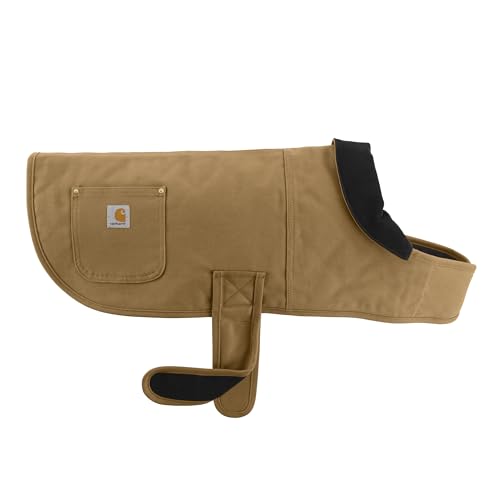Carhartt Firm Duck Isolierter Hundemantel, strapazierfähige, wetterbeständige Jacke für kalte und windige Bedingungen, PFAS-frei (Carhartt Brown), Größe L von Carhartt