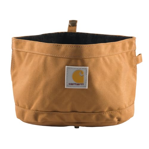 Carhartt Nylon Ente Reise Hundenapf, Packbarer Hundenapf für Futter und Wasser, Carhartt Braun, 10 Tassen Kapazität von Carhartt