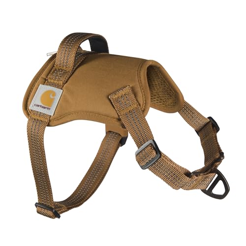 Carhartt Nylon-Hundegeschirr, kein Ziehen, voll verstellbares Hundegeschirr mit Schnellkontrollgriff und reflektierenden Akzenten, Carhartt Brown, X-Large von Carhartt