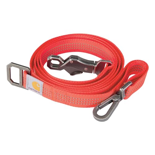 Carhartt Pet Durable Nylon Gurtband Leinen für Hunde, reflektierende Nähte für Sichtbarkeit, Coral Glow, groß von Carhartt