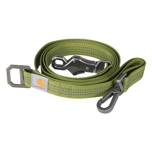 Carhartt Pet Durable Nylon Gurtband Leinen für Hunde, reflektierende Nähte für Sichtbarkeit, helles Moos, groß von Carhartt