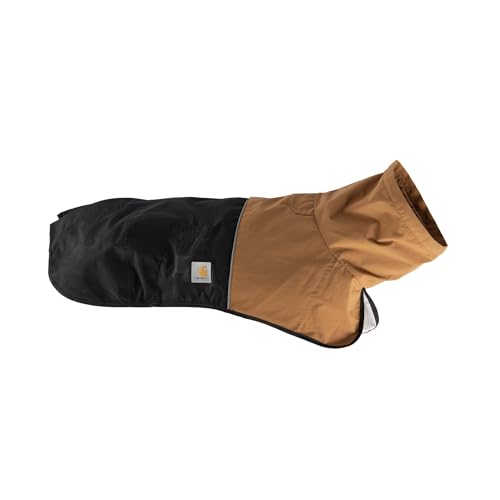 Carhartt Strapazierfähige Hunde-Regenjacke mit wasserdichtem Sturmschutz-Material und verstellbaren Trägern, Carhartt Braun/Schwarz, Größe M von Carhartt