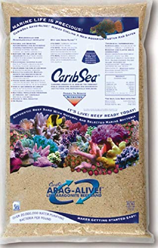 CaribSea Arag-Alive Spezialsand – 9 kg – natürliches Aragonit-Substrat für Riff- und Meerestanks, fördert das Korallenwachstum und biologische Filtration von Carib Sea