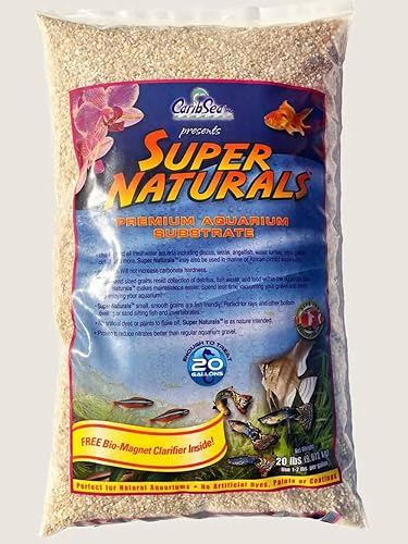 CaribSea Super Naturals Carolina Creek Kies – 9 kg – ideales Substrat für Süßwasseraquarien, perfekt für Fischliebhaber und Aquariumbesitzer von Carib Sea