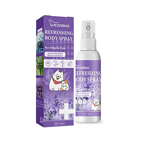 Caritierily 50mlPet Deodorants Spray Deodorants Indoor Fresh Deodorants Hund Katze Körpergeruch Kotgeruch Hundebett Zubehör von Caritierily