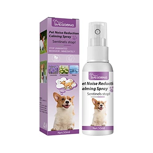 Caritierily Beruhigungsspray für Hunde, ängstliche Katzen, pflanzliches Angstberuhigungsspray, Haustier-Beruhigungsspray für Nervosität, Pflege, Feuerwerk, Umgebungen, 50 ml Fahrradanhänger Hunde von Caritierily