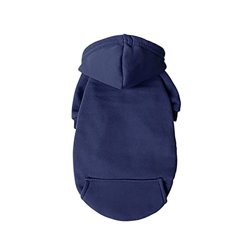 Caritierily Hundemantel Pferdedecke 1 Stück Hundepullover Winter-Haustier-Kleidung Hunde-Outfit weicher Katzen-Pullover Hunde-Sweatshirt für kleine Hunde-Welpen-Katzen (Navy-o, XXL) von Caritierily
