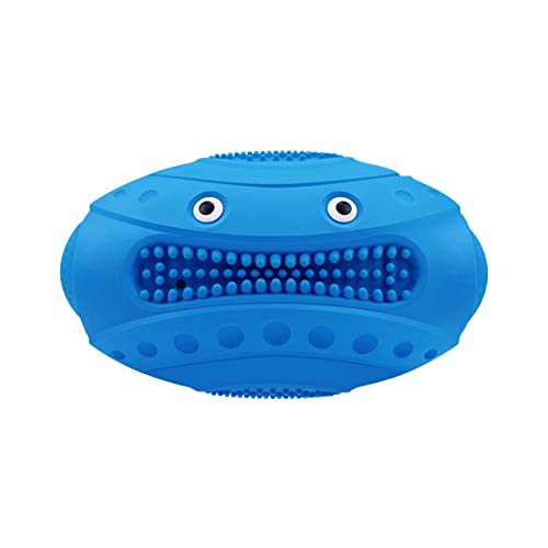 Caritierily Katzenspielzeug Mit Tags Neuestes interaktives Hundespielzeug für Aggressive Kauer Zähneputzwasser schwimmendes quietschendes Spielzeug (Blue, One Size) von Caritierily