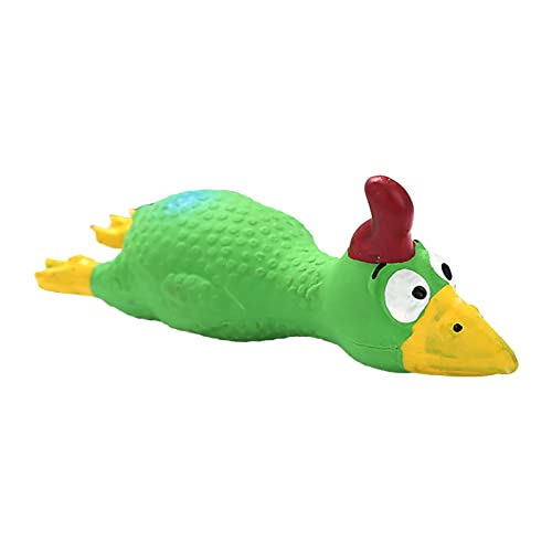 Caritierily Welpen Hundespielzeug Latexspielzeug Kleines und Großes Pet Vocal Toys Miserable Chicken Spoof Toys Pet Vocal Chew Toys (Green, One Size) von Caritierily