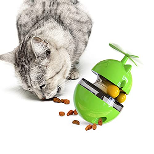 Caritierily Trainingsspender Interaktiver Slow Food Katzenfutterspender Tumbler Katzenleckerli Spielzeug Spielzeug Heimtierbedarf Automatischer Katzenfutterspender von Caritierily