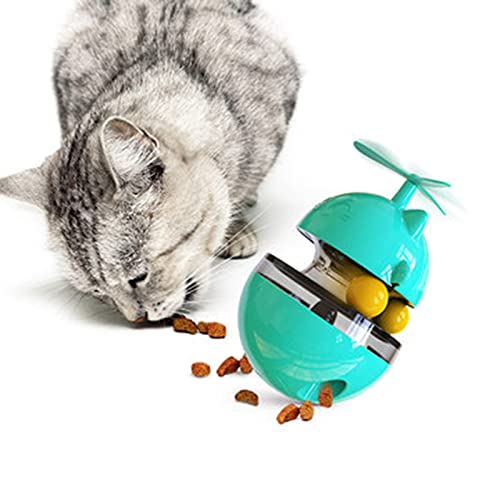 Caritierily Trainingsspender Interaktiver Slow Food Katzenfutterspender Tumbler Katzenleckerli Spielzeug Spielzeug Heimtierbedarf Automatischer Katzenfutterspender von Caritierily