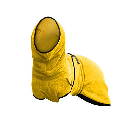 Warme Weste Für Hunde und Winter niedliche Haustierkleidung für Hunde, Dicke, warme Kleidung Hundepullover Fleece Windhund (Yellow, XXXXXL) von Caritierily