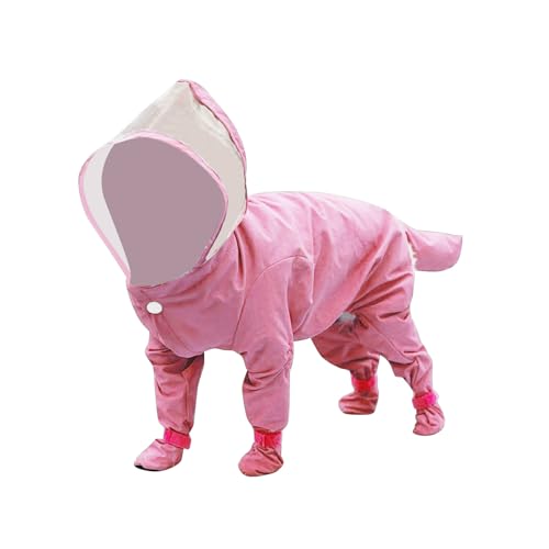 Wassersäule 5000 Mm Welpen-Regenmäntel mit , Hunde-Regenjacke Regenstiefel, Overall, Hunde-Regenponcho für kleine mittelgroße Hunde, Hundestiefel, rutschfeste Hundeschuhe, für Hardshell (Pink, L) Wassersäule 5000 Mm Welpen-Regenmäntel mit , Hunde-Regenjacke Regenstiefel, Overall, Hunde-Regenponcho für kleine mittelgroße Hunde, Hundestiefel, rutschfeste Hundeschuhe, für Hardshell (Pink, L) von Caritierily