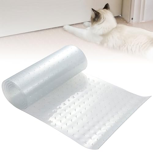 Carkio Durable Cat Carpet Protector, Plastic Pets Scratch Stopper for Carpet, Easy to Cut Cat Scratch Carpet Protector for Floor/Bedroom/Doorway/Porch Use Prevent Rug from Scratching(31 * 92cm) von Carkio