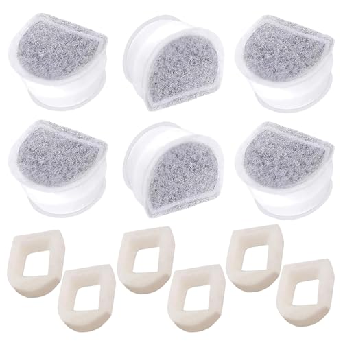 Carkio Pet Fountain Filter Replacement, 6 Carbon Filters + 6 Foam Pre-Filter Replacement Compatible with PetSafe Drinkwell Pet Water Fountain, fit for Multiple Pet Water Dispensers Water Bowl Carkio Pet Fountain Filter Replacement, 6 Carbon Filters + 6 Foam Pre-Filter Replacement Compatible with PetSafe Drinkwell Pet Water Fountain, fit for Multiple Pet Water Dispensers Water Bowl von Carkio
