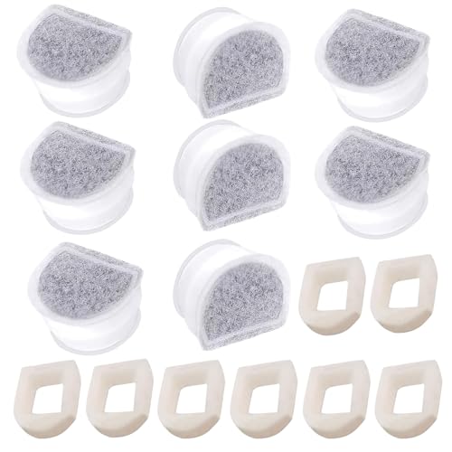 Carkio Pet Fountain Filter Replacement, 8 Carbon Filters + 8 Foam Pre-Filter Replacement Compatible with PetSafe Drinkwell Pet Water Fountain, fit for Multiple Pet Water Dispensers Water Bowl Carkio Pet Fountain Filter Replacement, 8 Carbon Filters + 8 Foam Pre-Filter Replacement Compatible with PetSafe Drinkwell Pet Water Fountain, fit for Multiple Pet Water Dispensers Water Bowl von Carkio