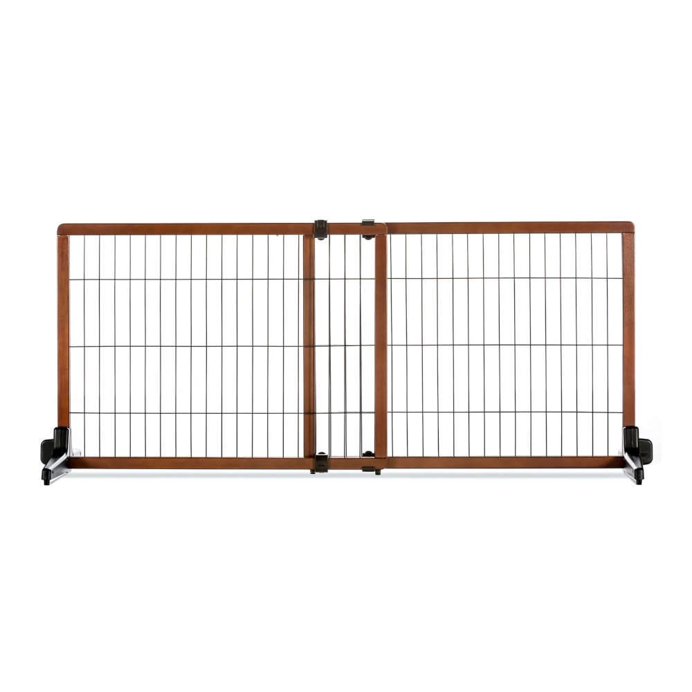 Carlson Design Paw Extra hohes freistehendes Hundegitter, Holzoptik - Höhe 71 cm, Breite 102 - 177 cm von Carlson Pet Products