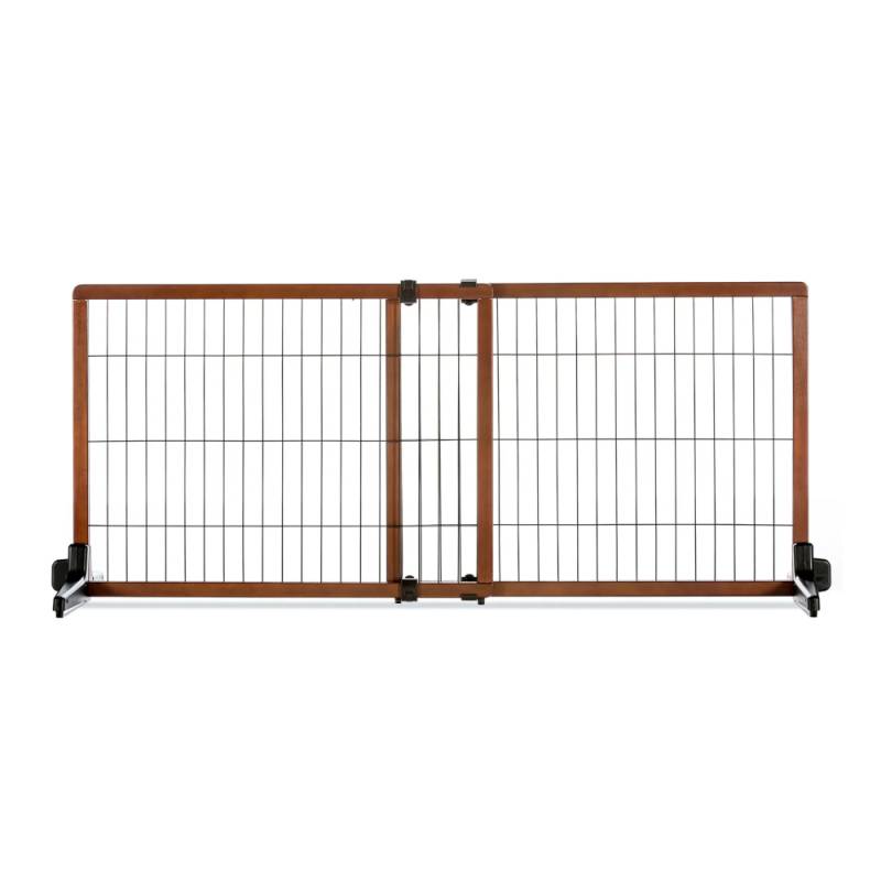 Carlson Design Paw Extra hohes freistehendes Hundegitter, Holzoptik - Höhe 71 cm, Breite 102 - 177 cm von Carlson Pet Products