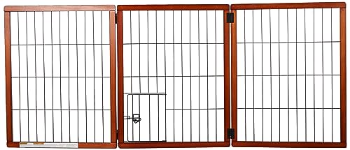 Carlson Pet Products Design Paw Haustiergitter aus Holz, extra hoch, 157 cm, 3 Paneele, Braun von Carlson Pet Products