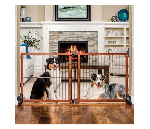 Carlson Pet Products Design Studio Haustiergitter aus Holz, freistehend, extra hoch/extra breit, Braun von Carlson Pet Products