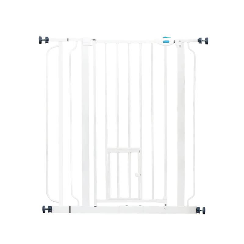 Carlson extrahohes Gitter mit Kleintiertür - 75 - 90 cm breit, weiß Carlson extrahohes Gitter mit Kleintiertür - 75 - 90 cm breit, weiß von Carlson Pet Products