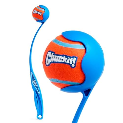 Chuckit! - Junior 18M Ballwerfer - Ballwerfer für Hunde - Ergonomischer Gummigriff - Weiche, robuste Plastikwerfer - Kompatibel mit Medium Ball - Länge 45,5 cm von Chuckit!