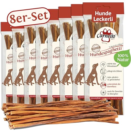 Carnello Hundeleckerli - Hundespaghetti, Leckereien, Snacks - Getreidefrei - Leckerlibeutel (8 x 60g) von Carnello