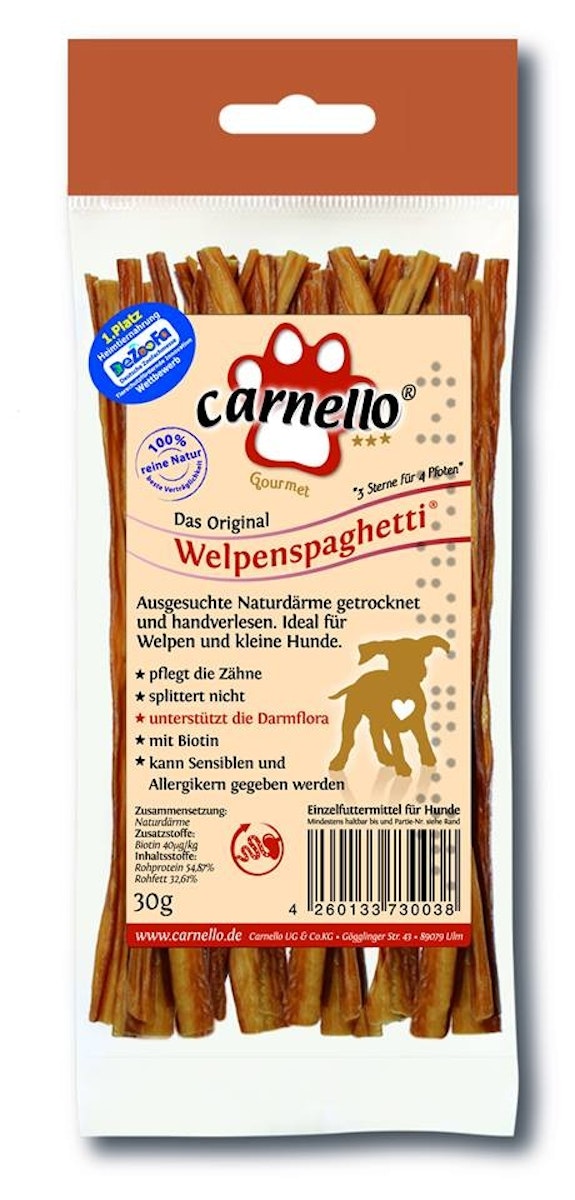 Carnello Welpenspaghetti Hundesnacks von Carnello
