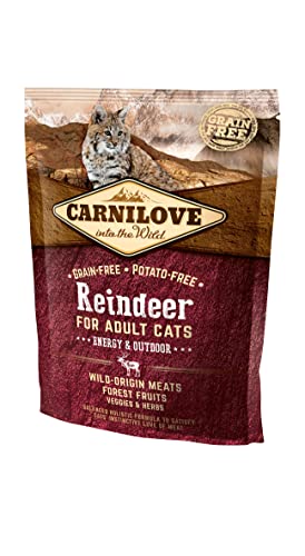 Carnilove Carnilove Reindeer Energy & Outdoor Trockenfutter für Katzen, 400 g, Packung mit 16 x 25 g, insgesamt: 400 g von CARNILOVE