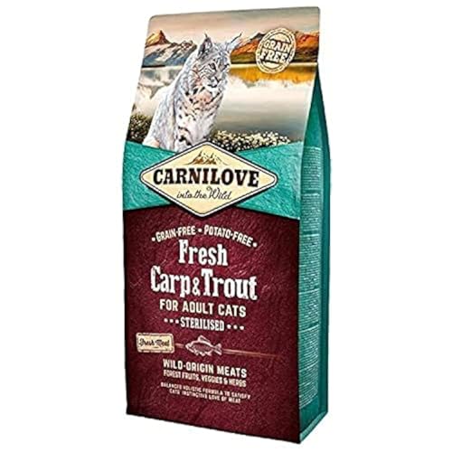 Carnilove Carnilove Fre Carp & Trout Sterilise Trockenfutter für Katzen, 2 kg, 23 x 86,96 g, Gesamtgewicht: 2000 g von CARNILOVE