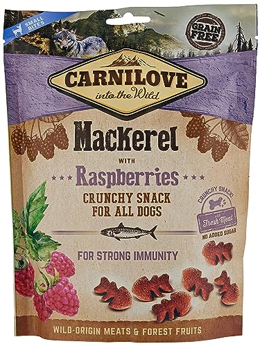 Carnilove Makrele mit Himbeeren, knusprige Snacks für alle Hunde Carnilove Makrele mit Himbeeren, knusprige Snacks für alle Hunde von CARNILOVE