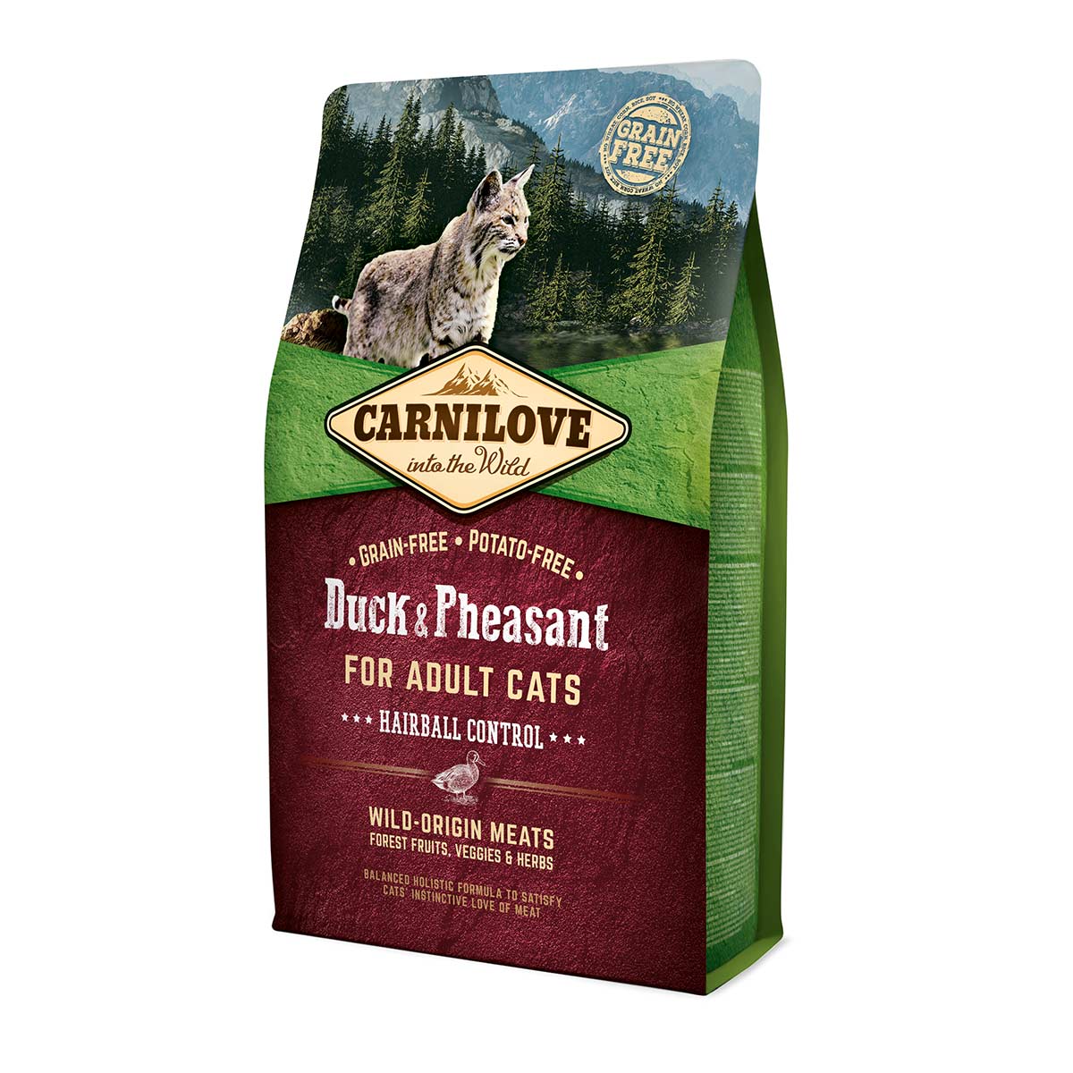 Carnilove Cat Adult - Duck & Pheasant / Hairball Control 2kg Carnilove Cat Adult - Duck & Pheasant / Hairball Control 2kg von Carnilove