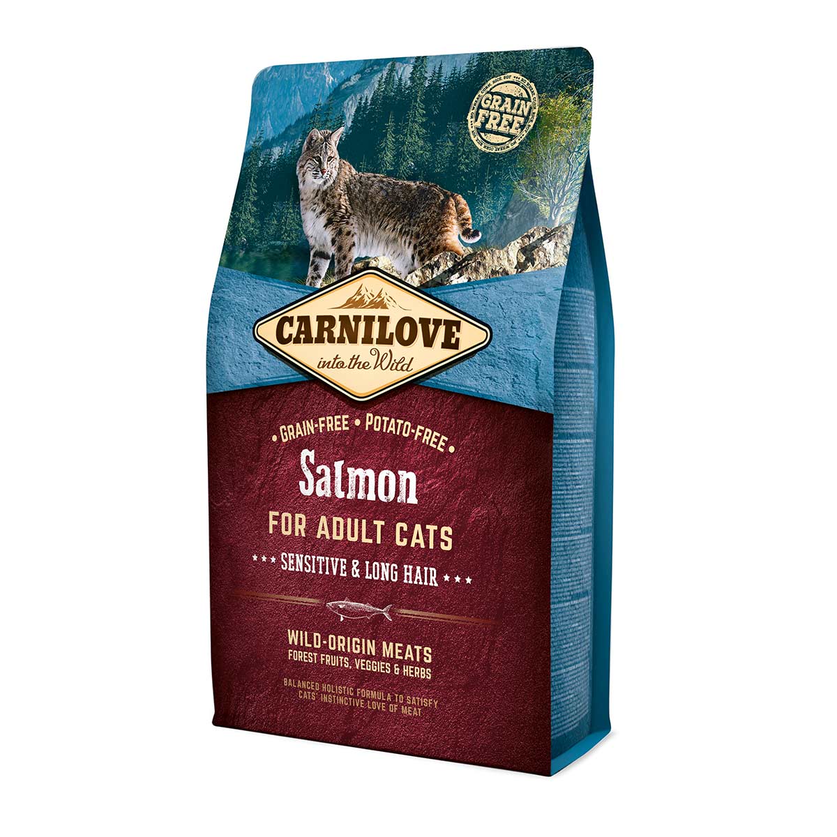 Carnilove Cat Adult - Salmon / Sensitive & Long Hair 2kg von Carnilove