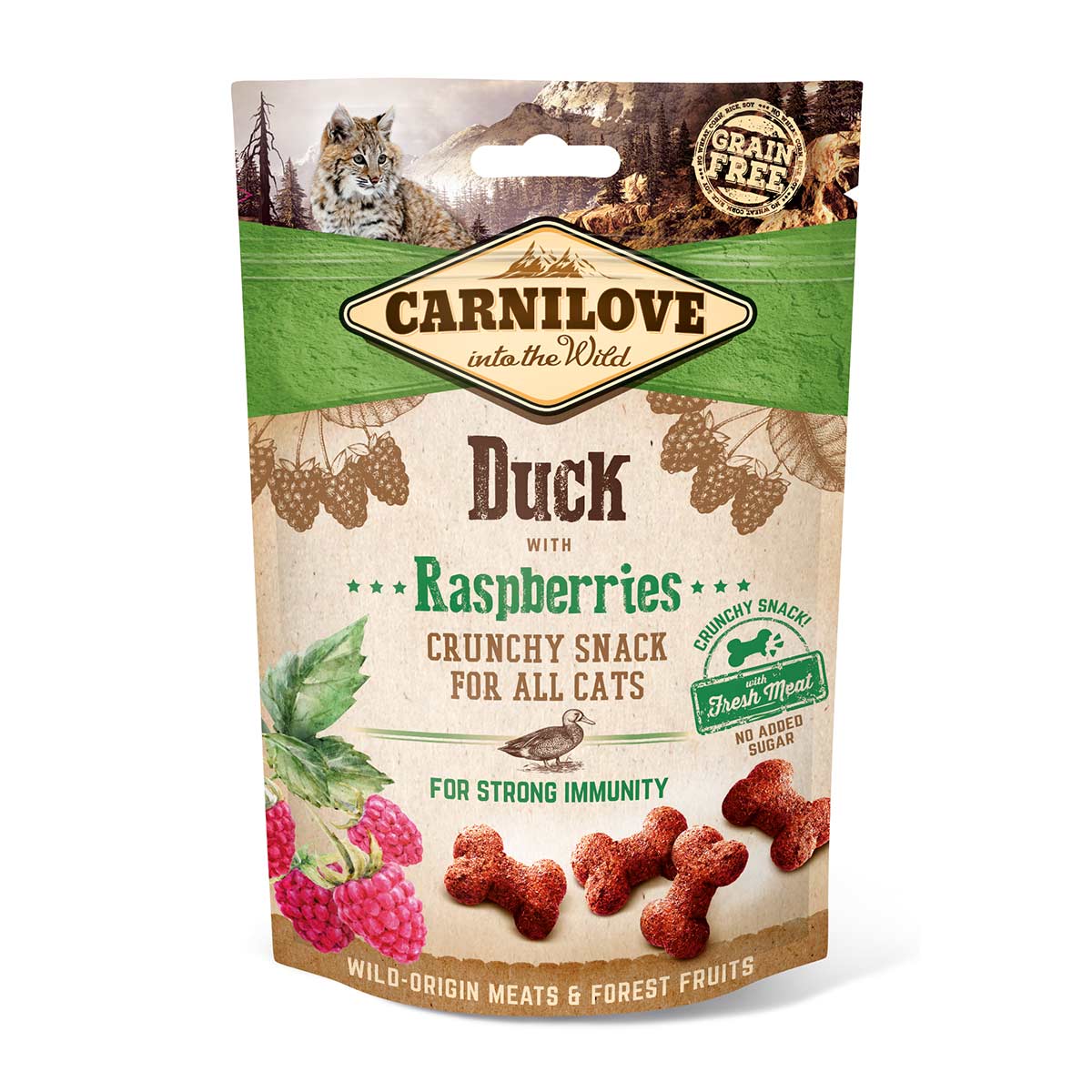 Carnilove Cat - Crunchy Snack - Duck with Raspberries 50g von Carnilove