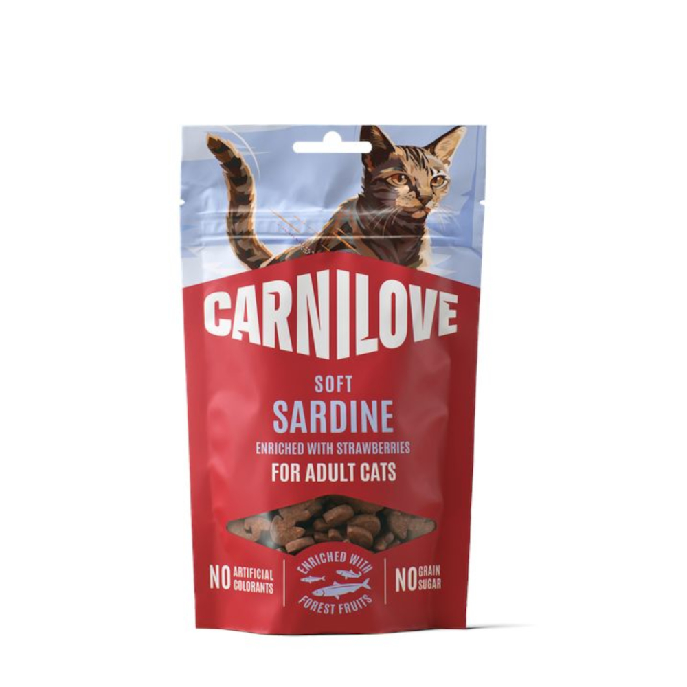 Carnilove Cat Soft Snack - Sparpaket: 2 x 50 g Sardine mit Erdbeere von Carnilove