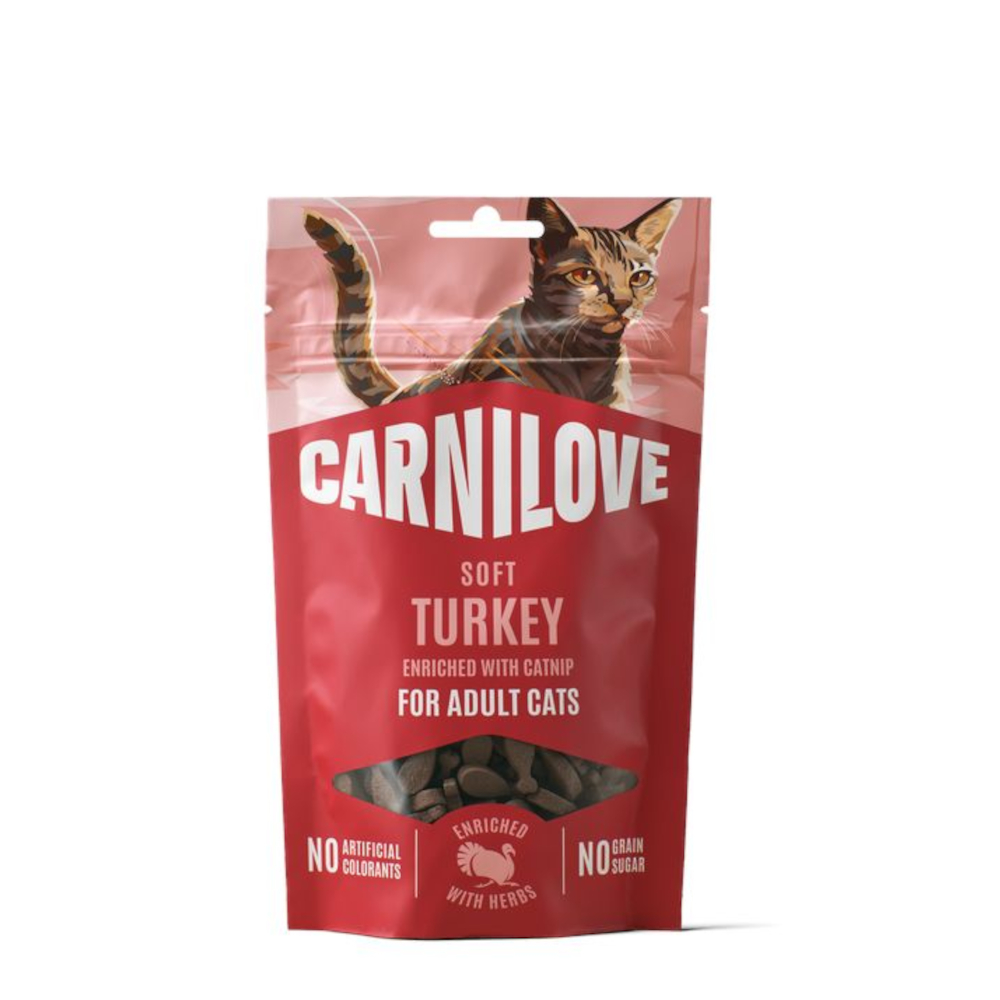 Carnilove Cat Soft Snack - Sparpaket: 2 x 50 g Truthahn mit Katzenminze von Carnilove