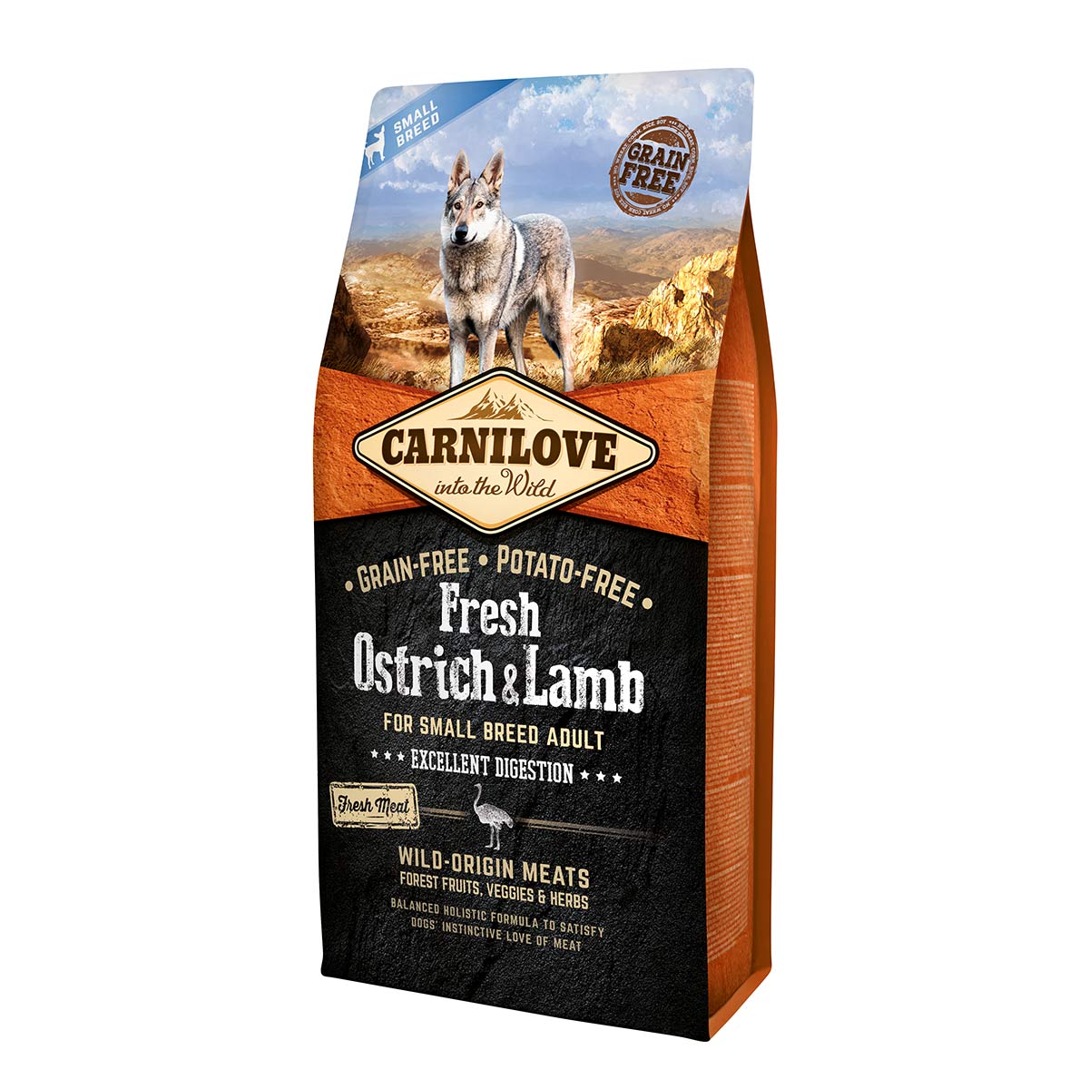 Carnilove Dog Adult Fresh Small Breeds - Ostrich & Lamb 6kg von Carnilove