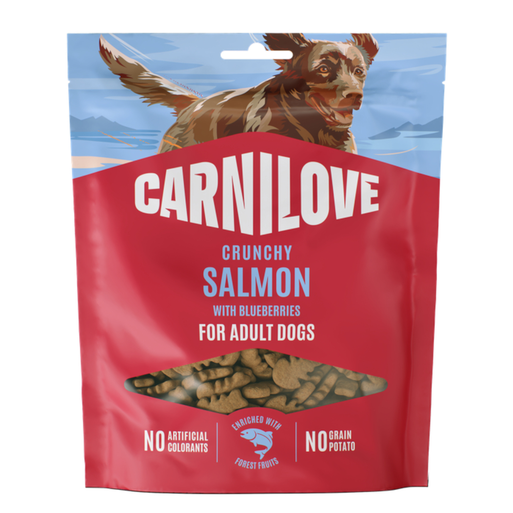 Carnilove Dog Crunchy Snack - Sparpaket: Lachs mit Blaubeeren (4 x 200 g) von Carnilove