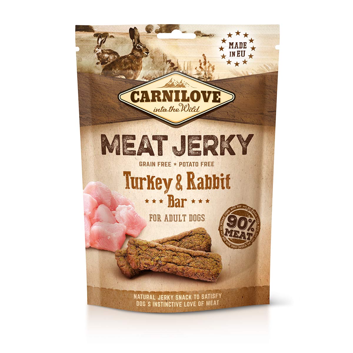 Carnilove Dog - Meat Jerky - Turkey & Rabbit Bar 100g von Carnilove