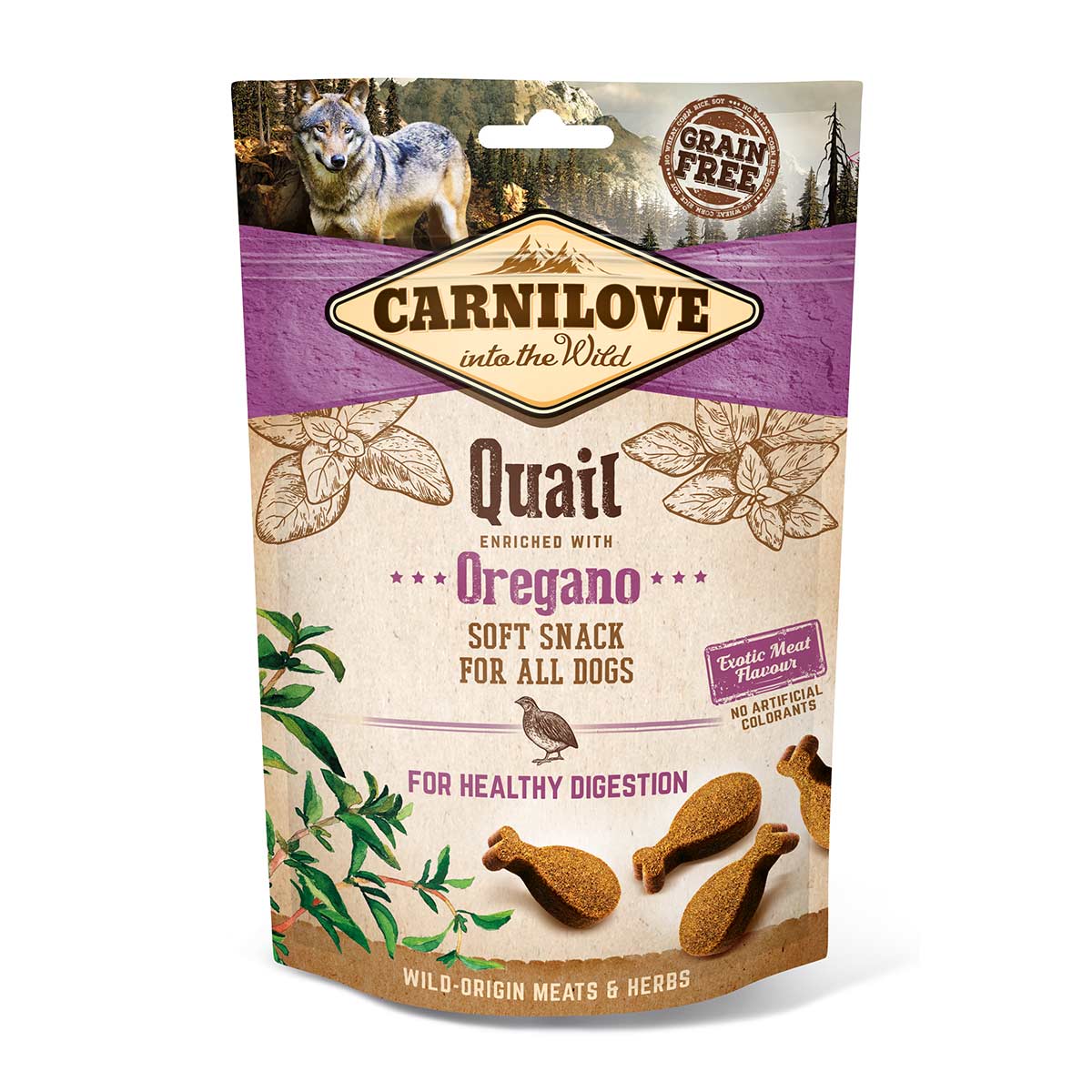 Carnilove Dog - Soft Snack - Quail with Oregano 200g von Carnilove