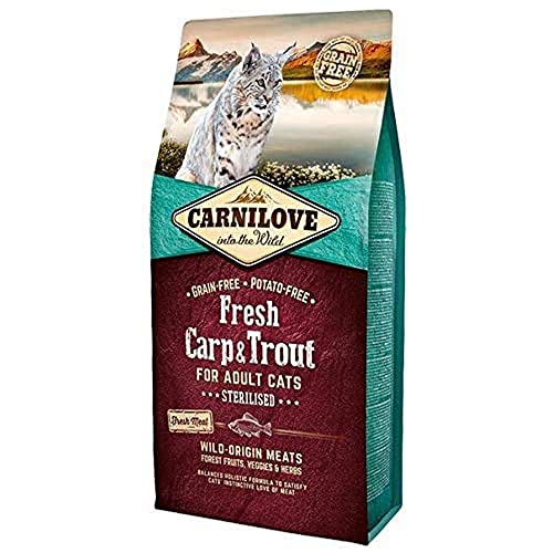 Carnilove FRE Carp & Trout Sterilize dehydriertes Katzenfutter 6 kg – 6000 g von CARNILOVE