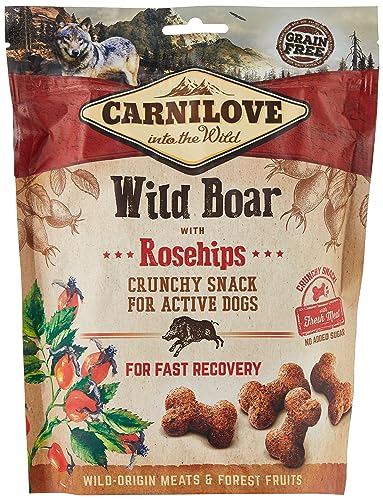 CARNILOVE Wildschwein mit Hagebutten knuspriger Snack für alle Hunde von CARNILOVE
