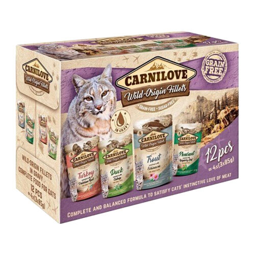 Carnilove Multipack Katzenfutter - Mahlzeitenbeutel - 12 x 85 g Carnilove Multipack Katzenfutter - Mahlzeitenbeutel - 12 x 85 g von Carnilove