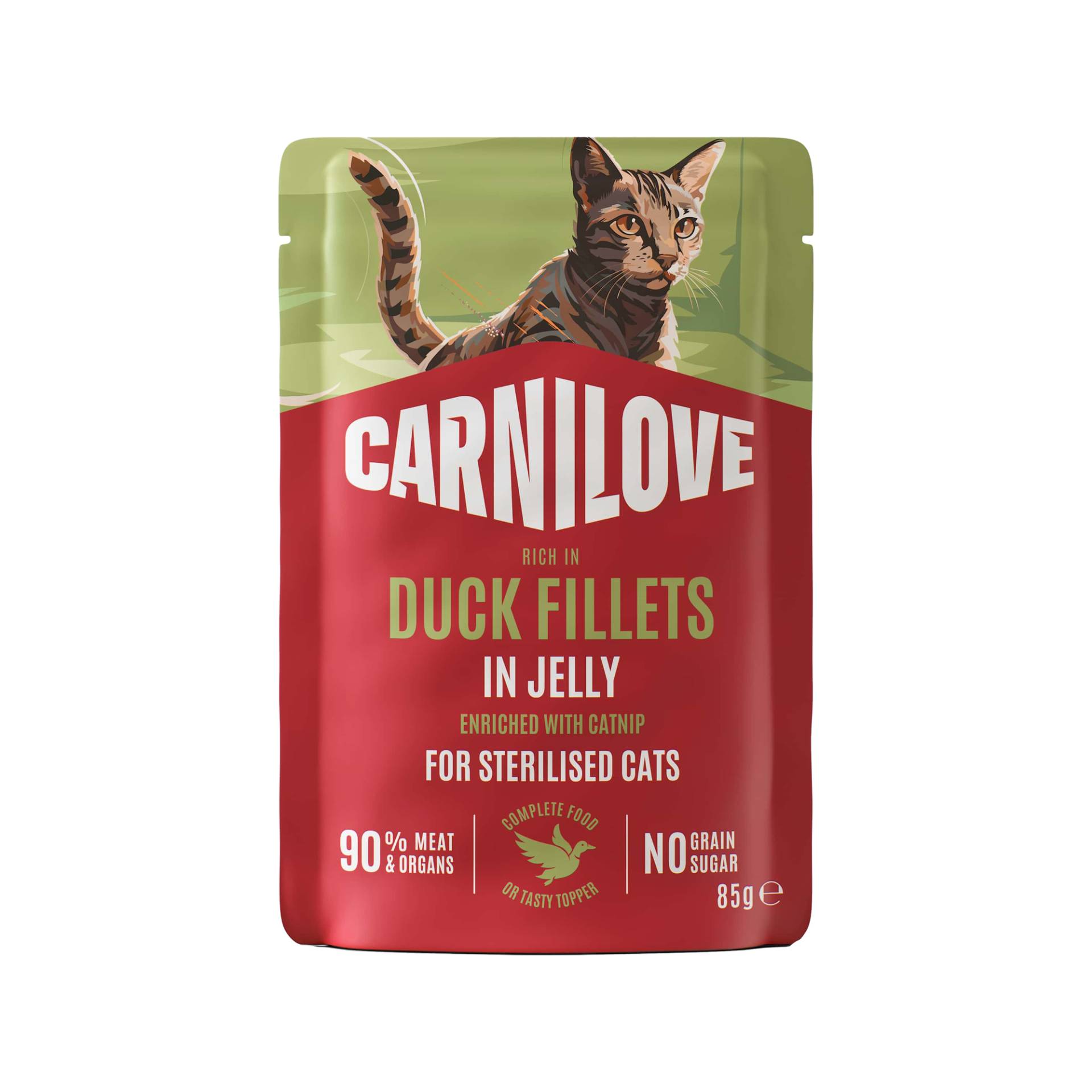 Carnilove Pouch Jelly Sterilised - Ente verfeinert mit Katzenminze - 24 x 85 g von Carnilove